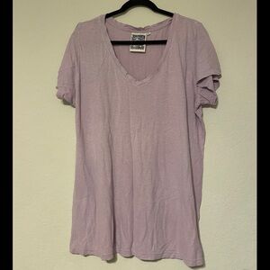 Lavender Jungmaven V-Neck Women's Top XL